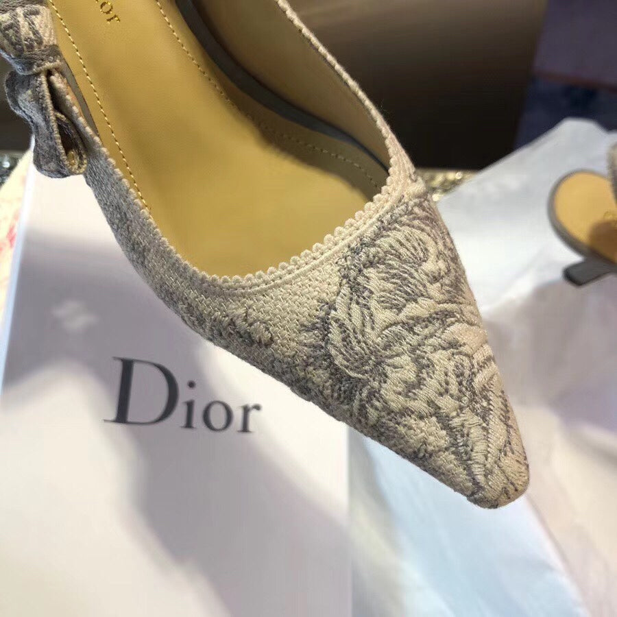 Dior J'Adior Oblique Embroidered Webbing Sandals – 20SS