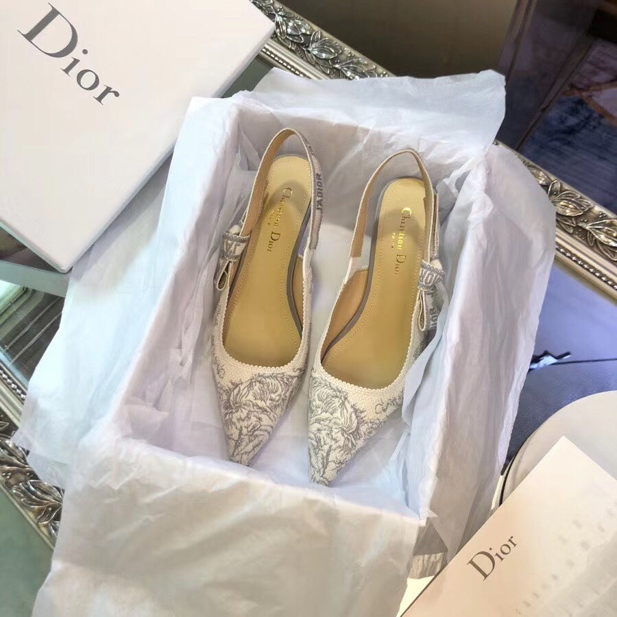 Dior J'Adior Oblique Embroidered Webbing Sandals – 20SS