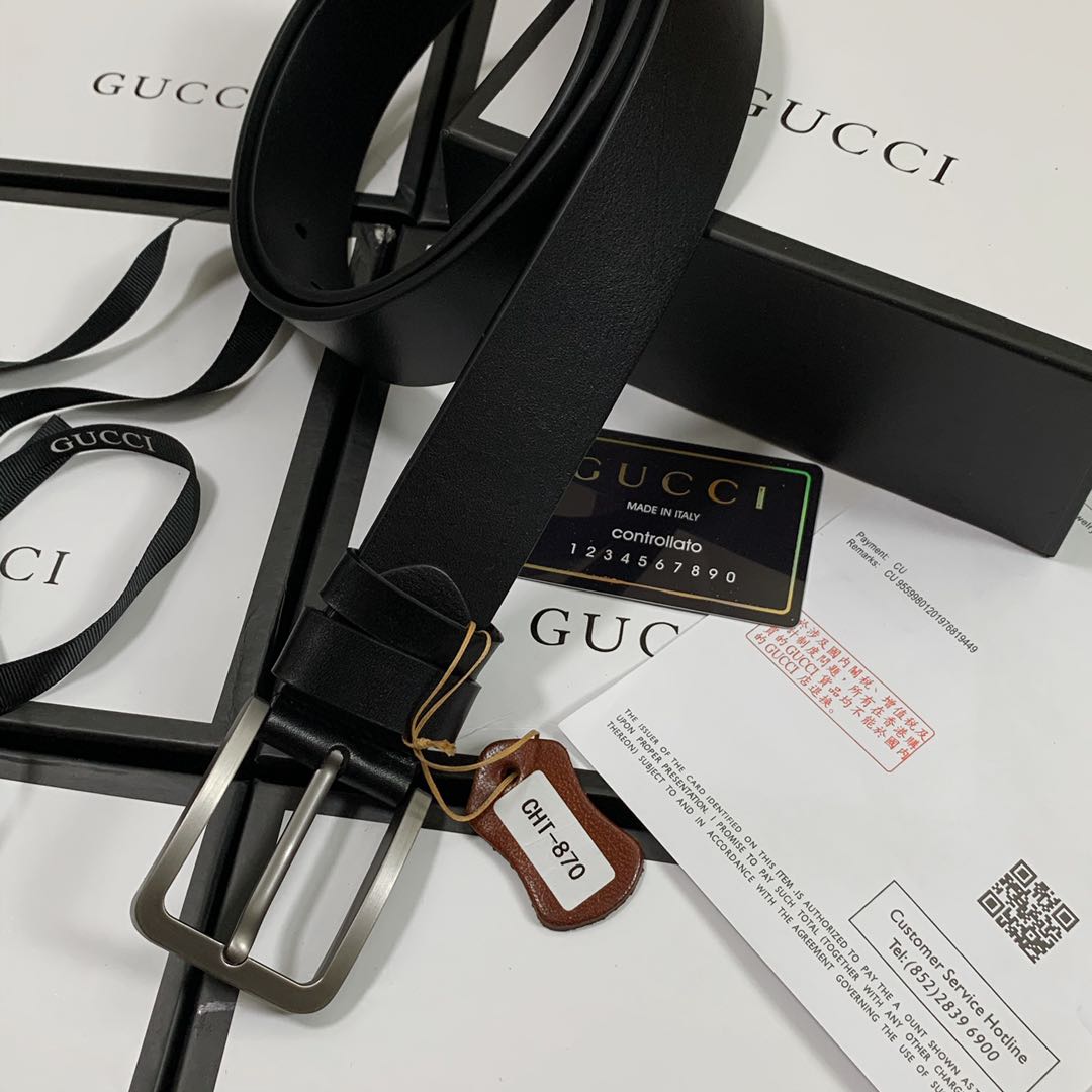 Gucci European Exclusive Calfskin Belt