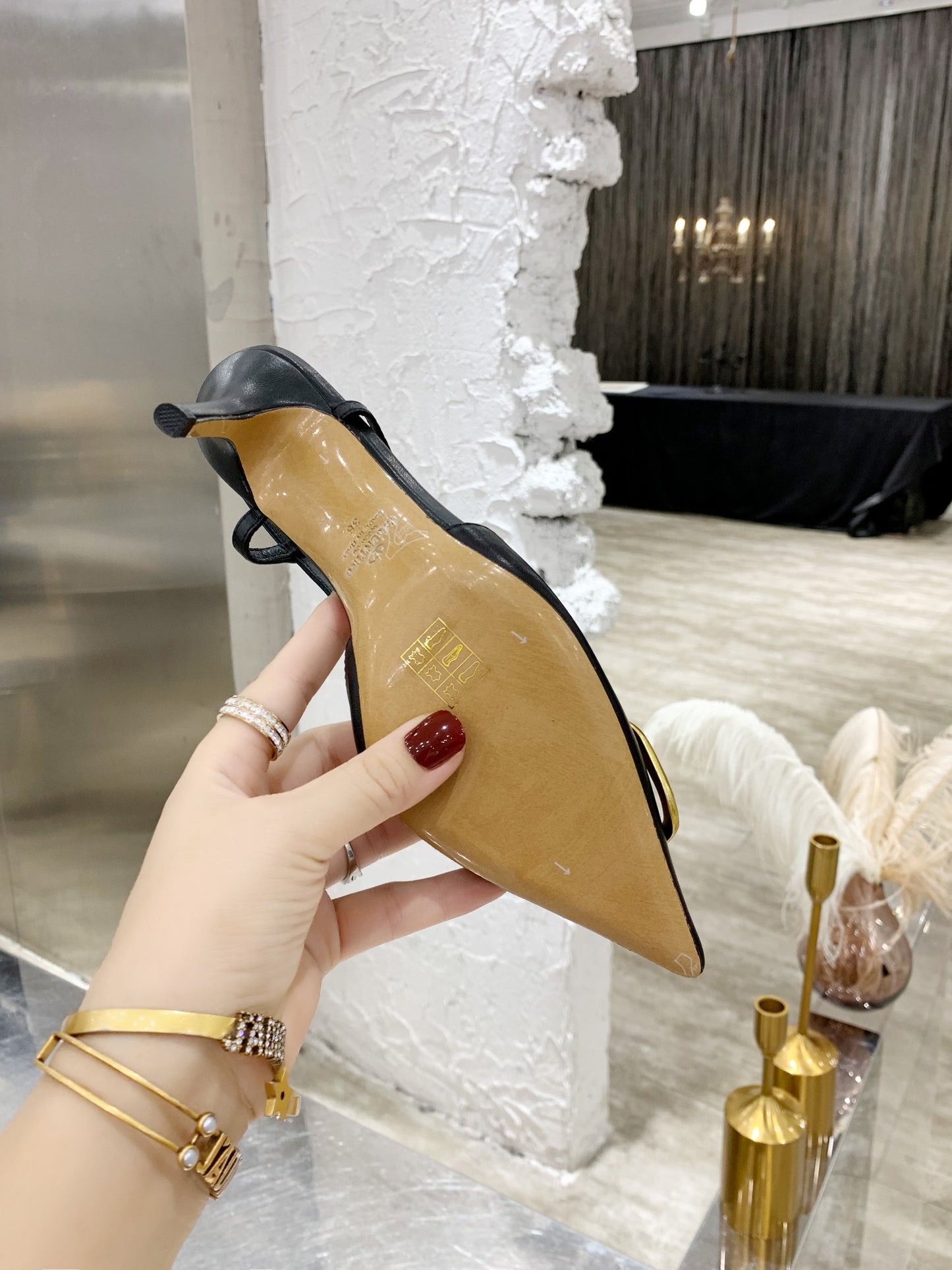 Valentino VLogo Signature Pointed Toe Patent Leather Pumps