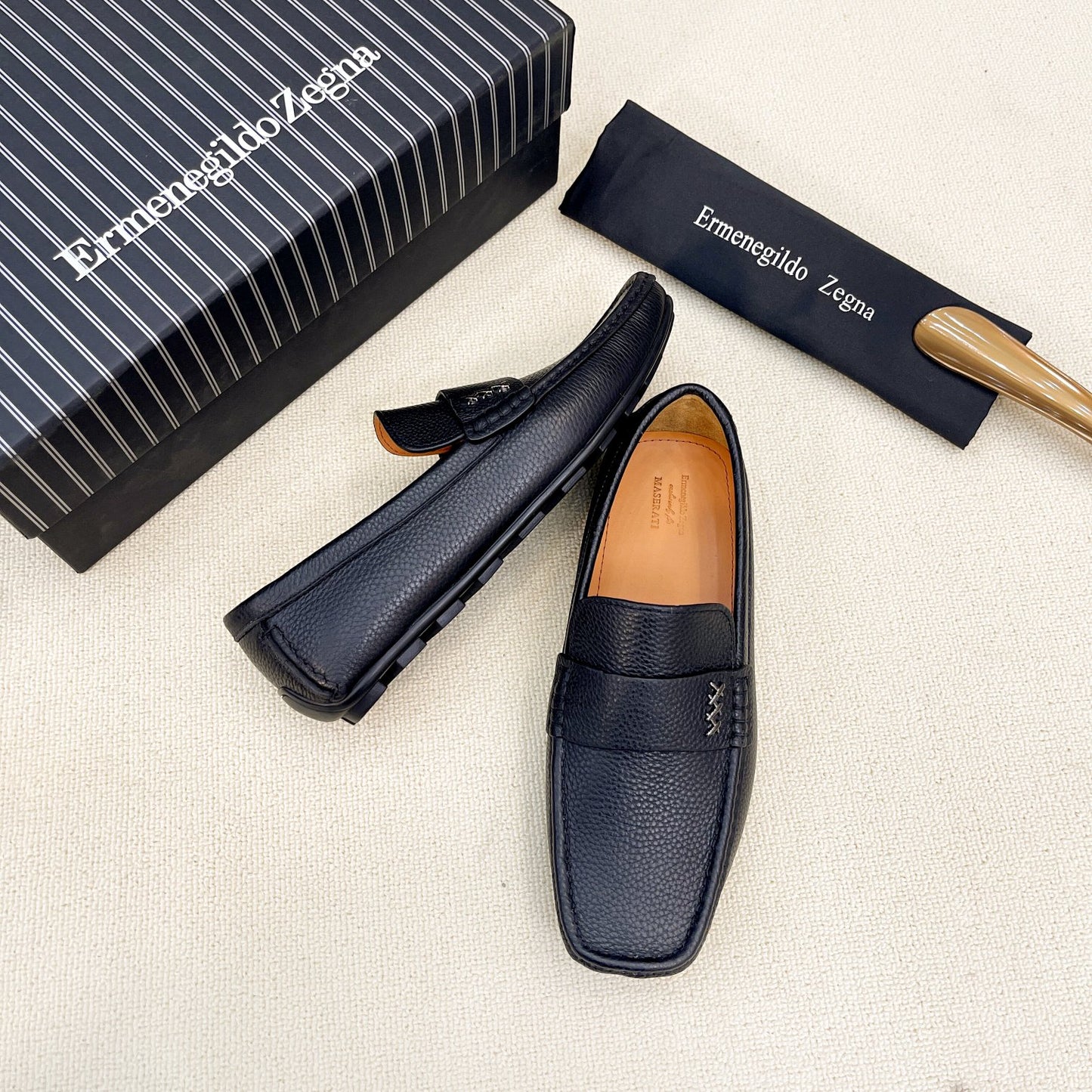 Zegna Classic Leather Driving Shoes