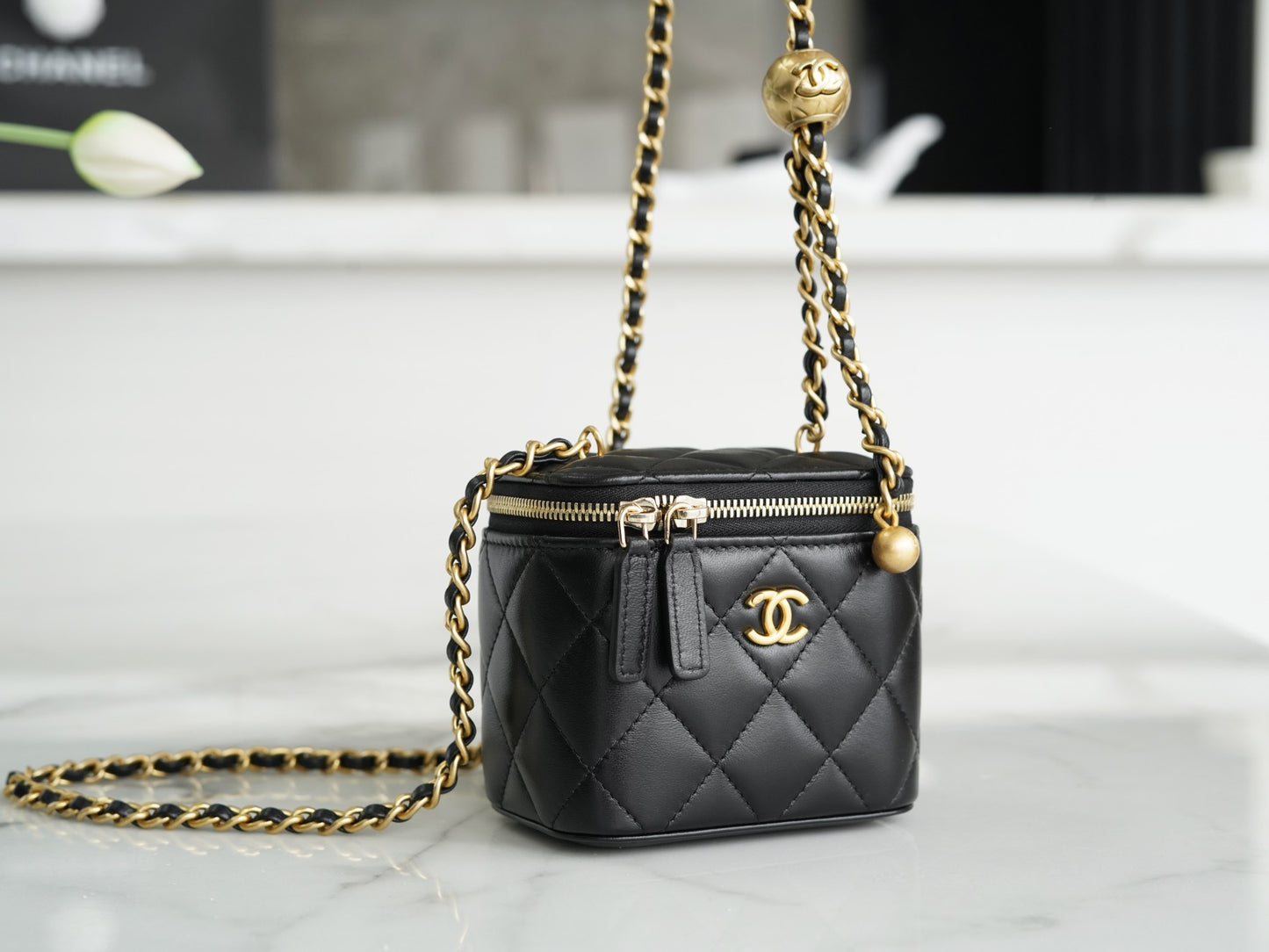 Chanel Metal Ball Series Mini Box Bag – 22B Collection