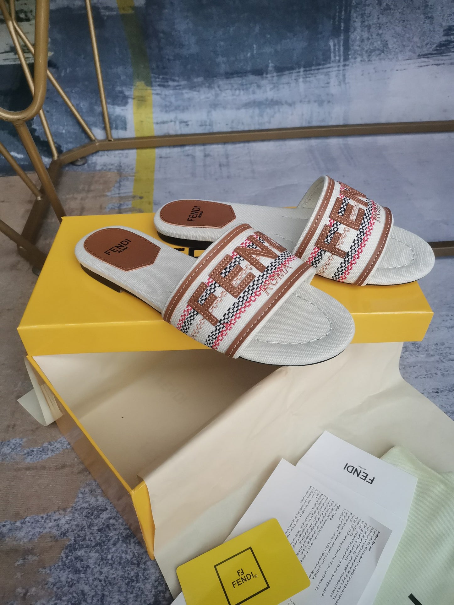 Fendi Embroidered Canvas Sneakers