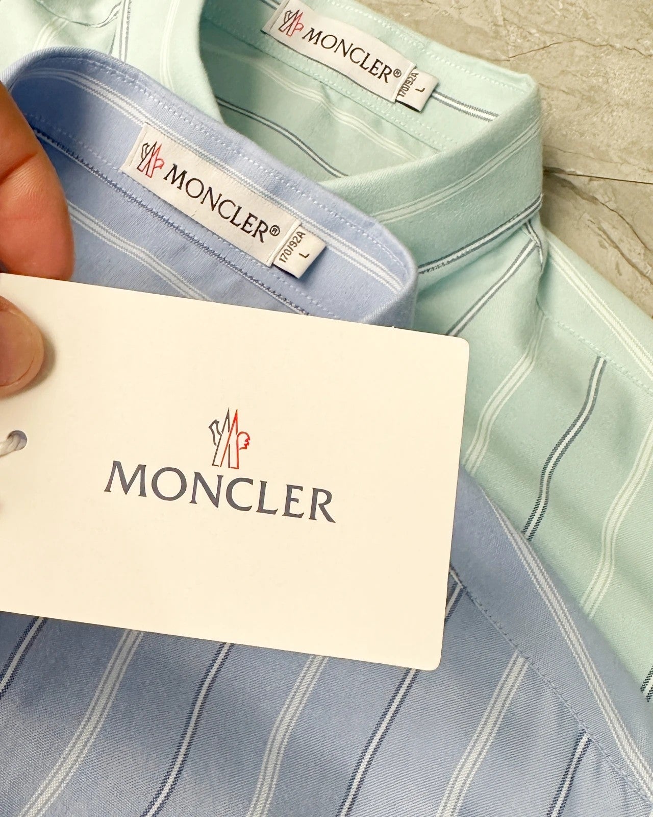 Moncler Striped Mercerized Shirt – 2025 Fall Collection