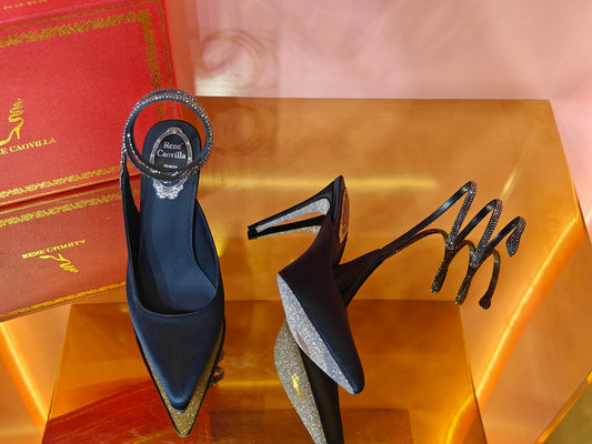 René Caovilla Cleo Silk Slingbacks – 23SS