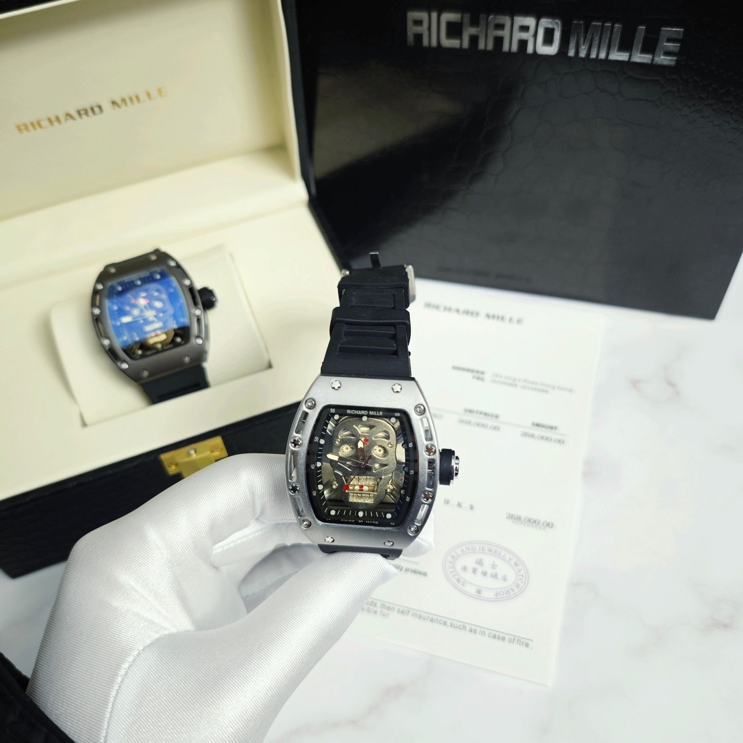 Richard Mille RM052 Series Skeleton Skull Automatic Quartz Watch