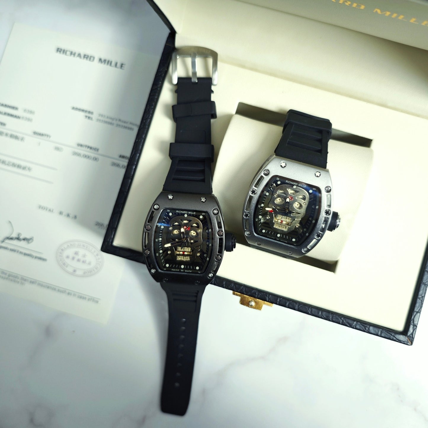 Richard Mille RM052 Series Skeleton Skull Automatic Quartz Watch