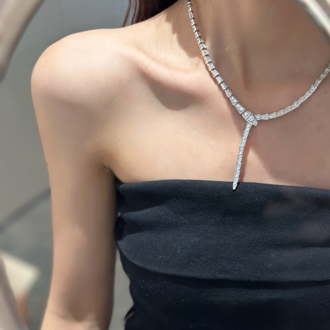 Bulgari Serpenti Diamond Snake Necklace