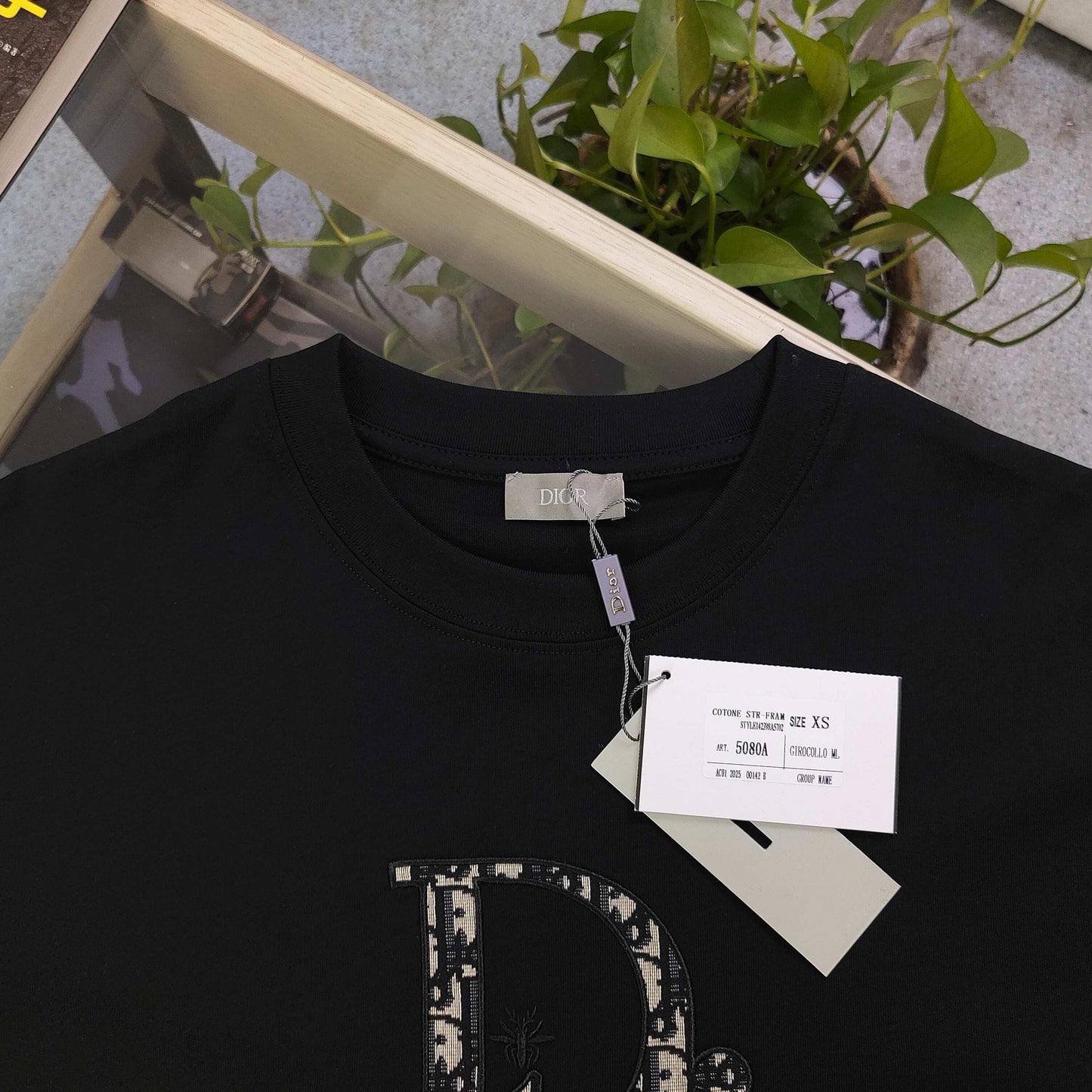 Dior Embroidered Letter Patch T-Shirt – 2025 Collection