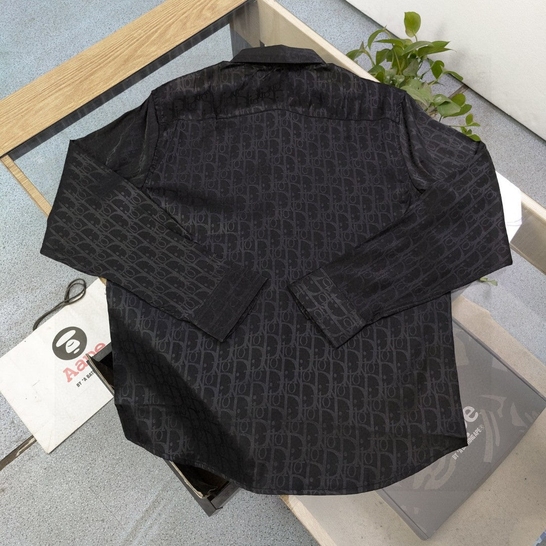 Dior Classic Oblique Jacquard Long-Sleeve Shirt – 2025SS