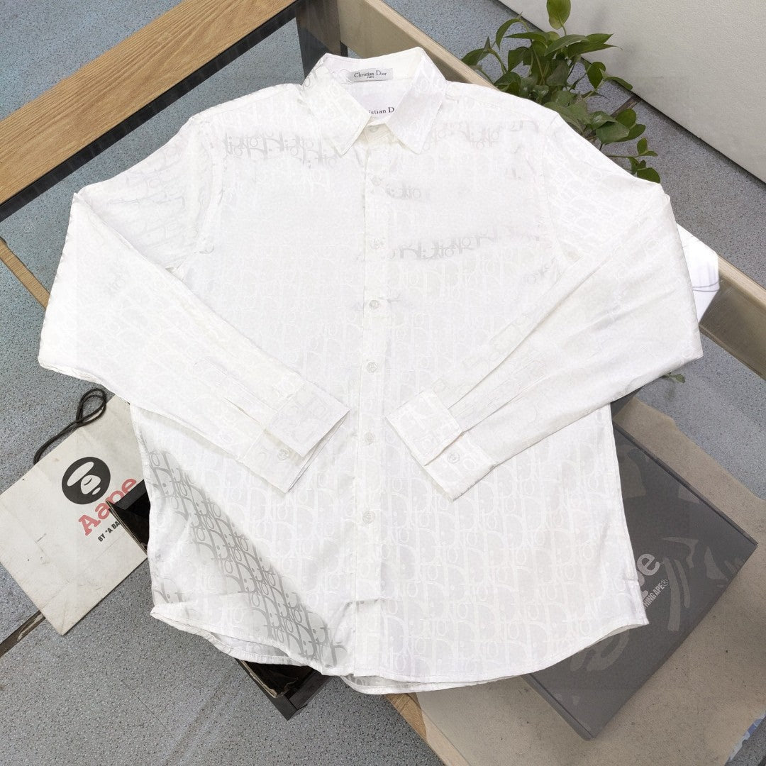Dior Classic Oblique Jacquard Long-Sleeve Shirt – 2025SS