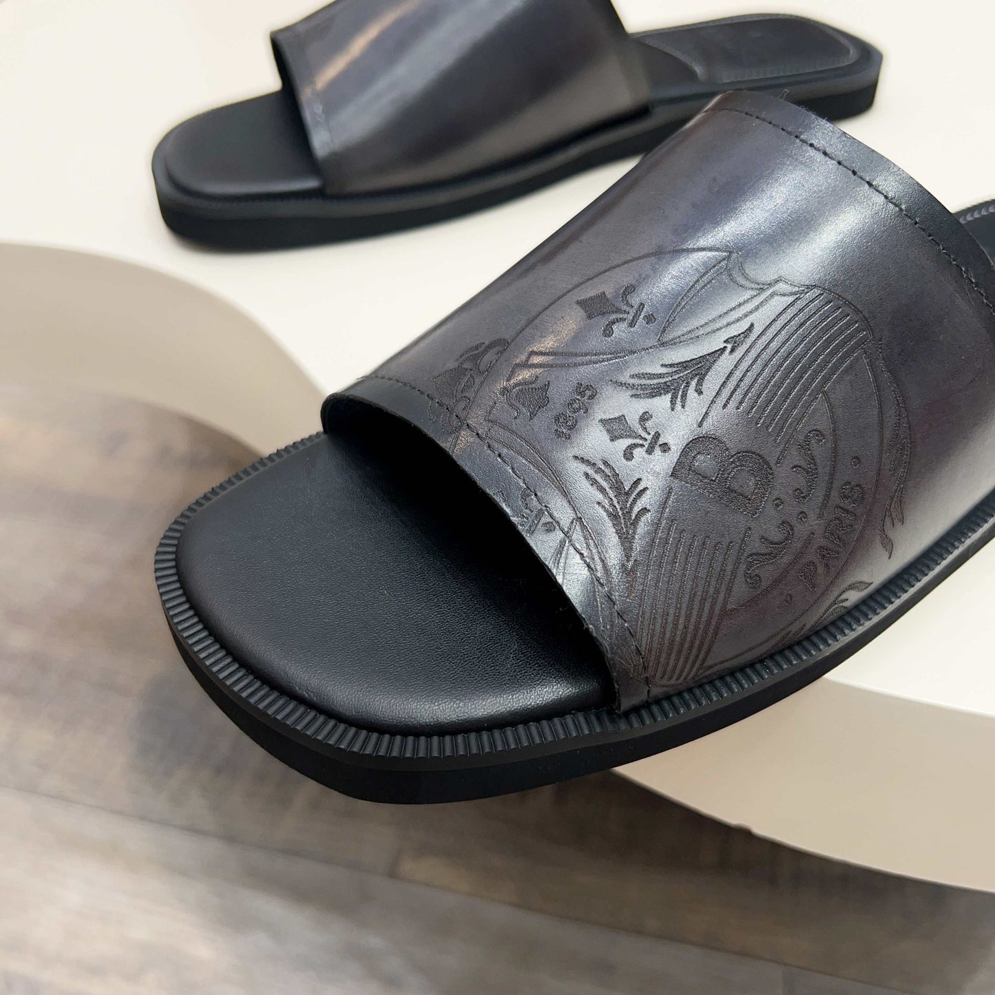 Berluti Hand-Painted Calfskin Slippers