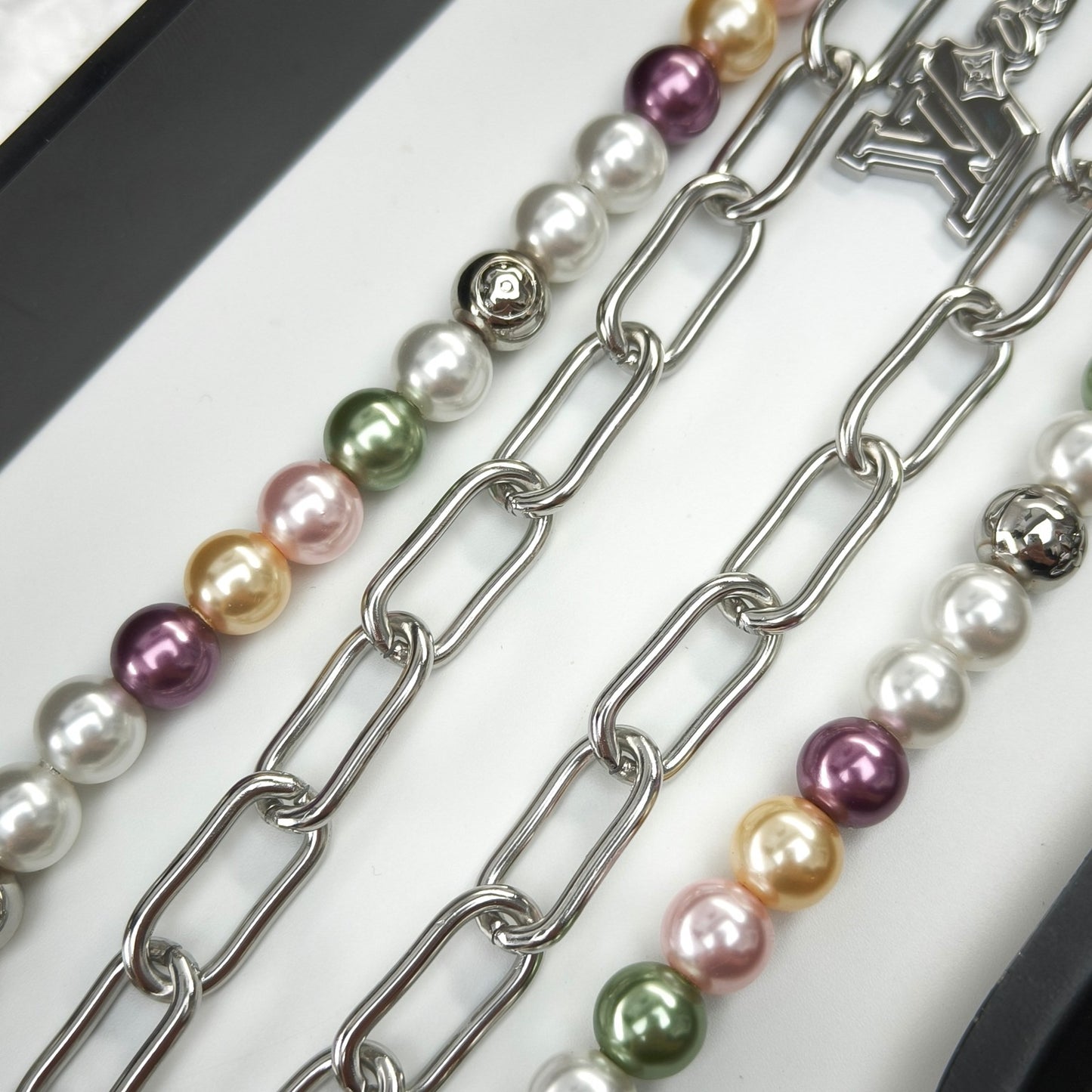 Louis Vuitton Pearls Belt Chain & Bag Charm