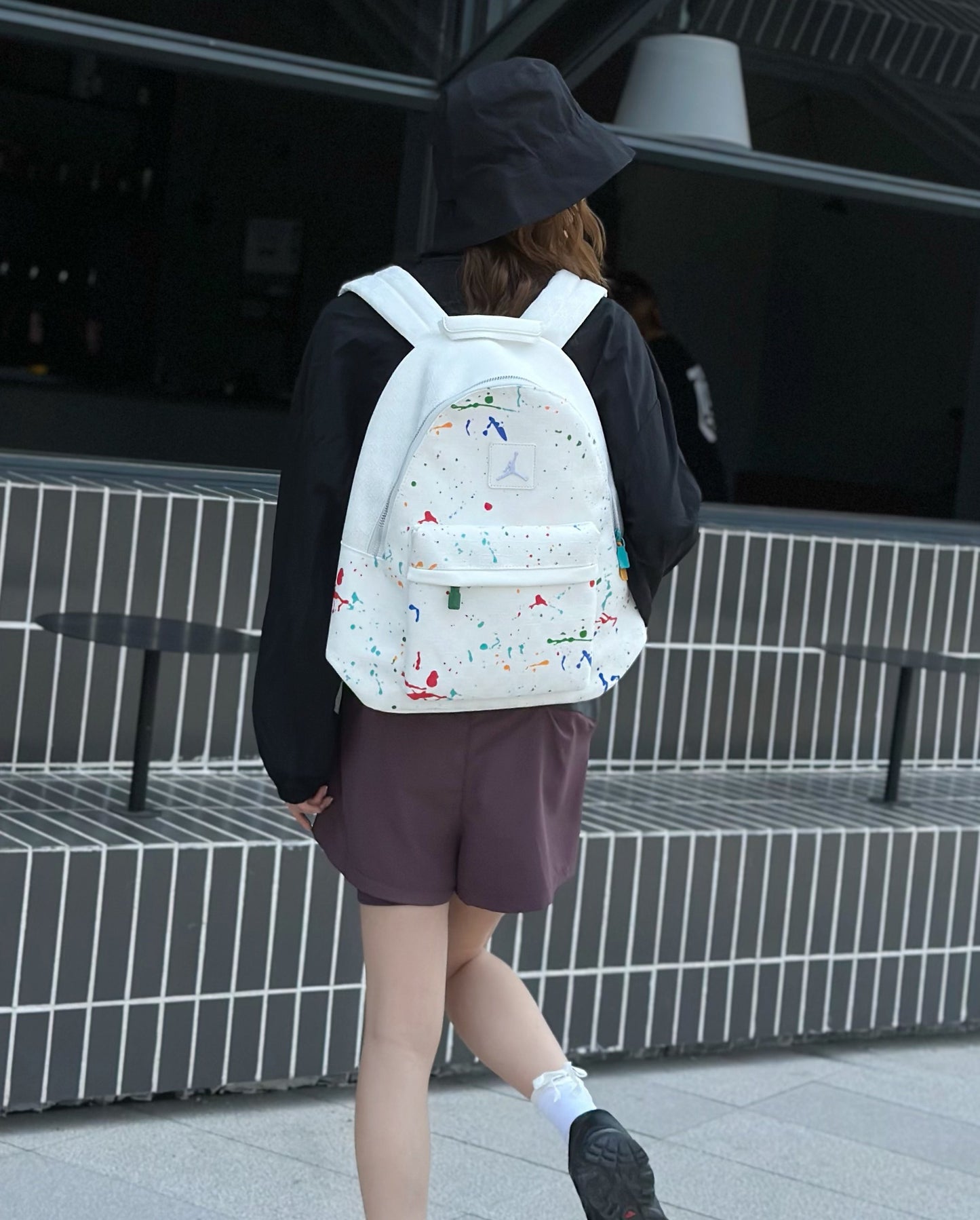Jordan Monogram Canvas Backpack – White Graffiti