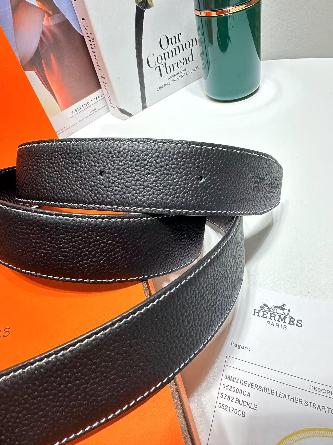 Hermès Men's Top-Layer Cowhide Pin Buckle Belt