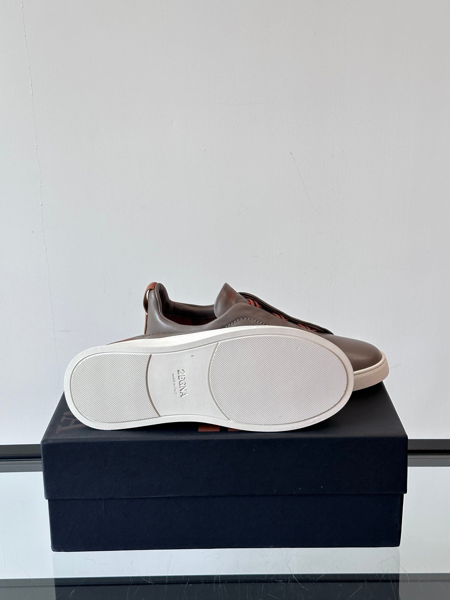 Zegna Men's Low-Top Leather Sneakers