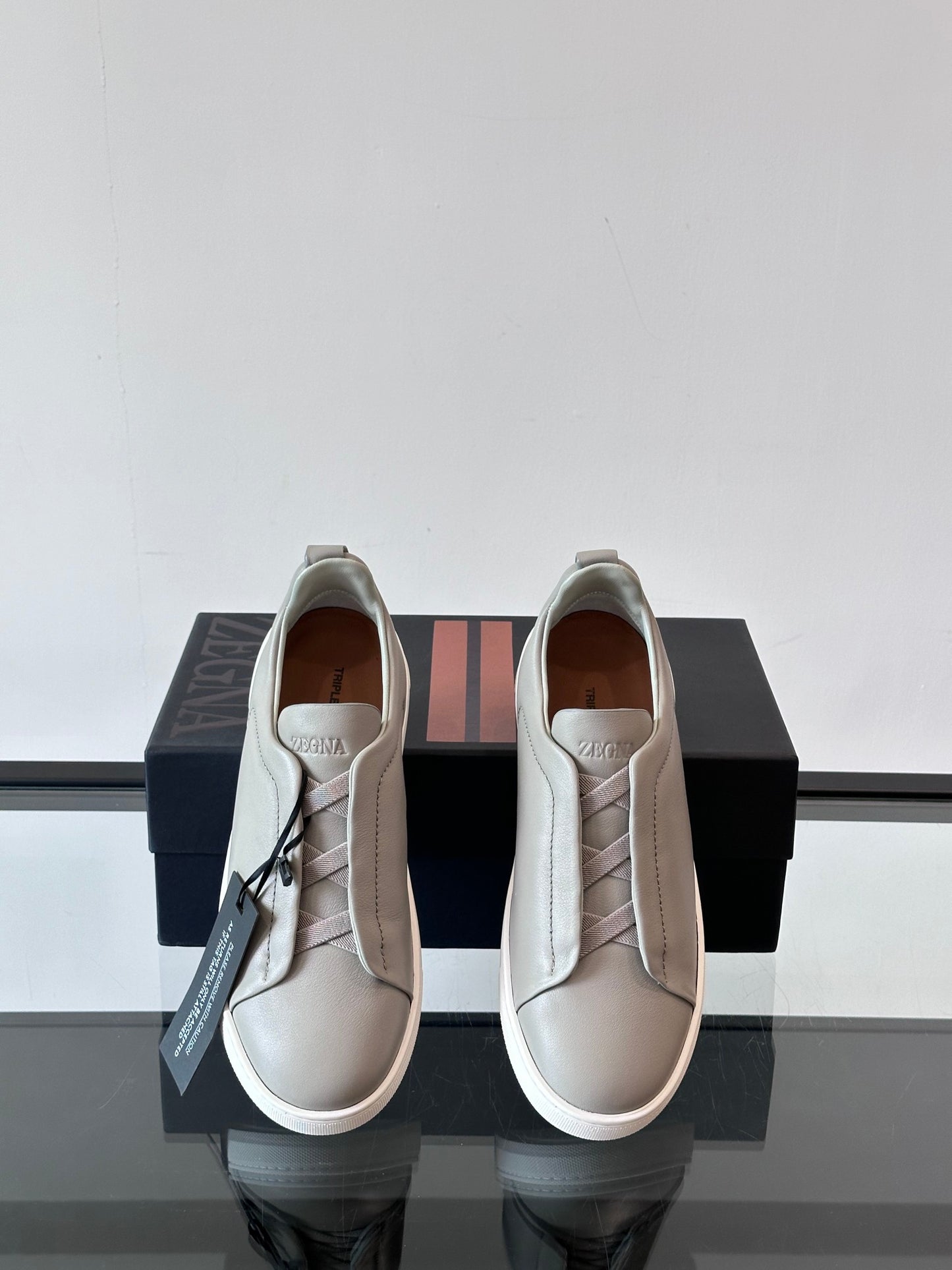 Zegna Men's Low-Top Leather Sneakers