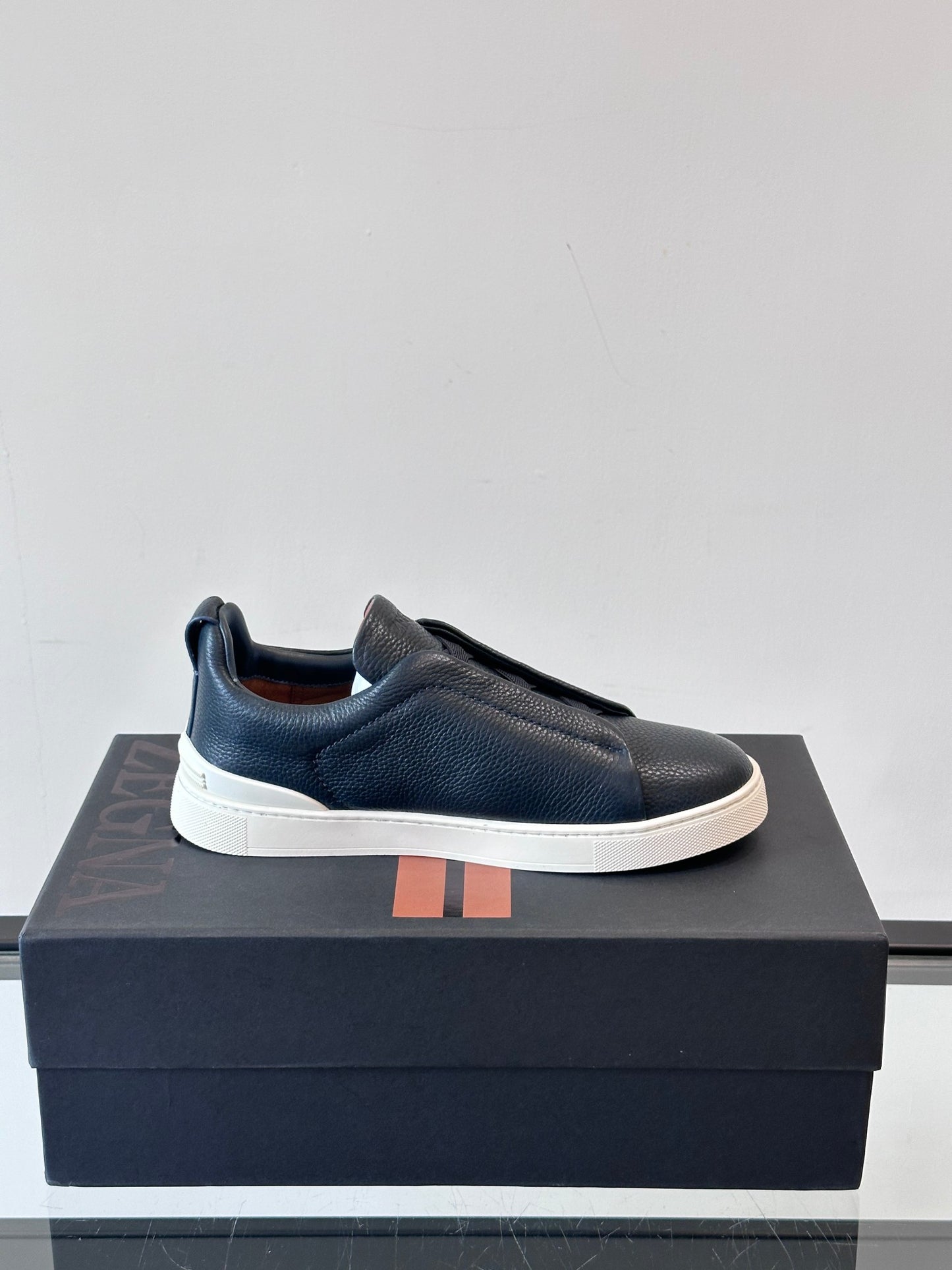 Zegna Men's Low-Top Leather Sneakers