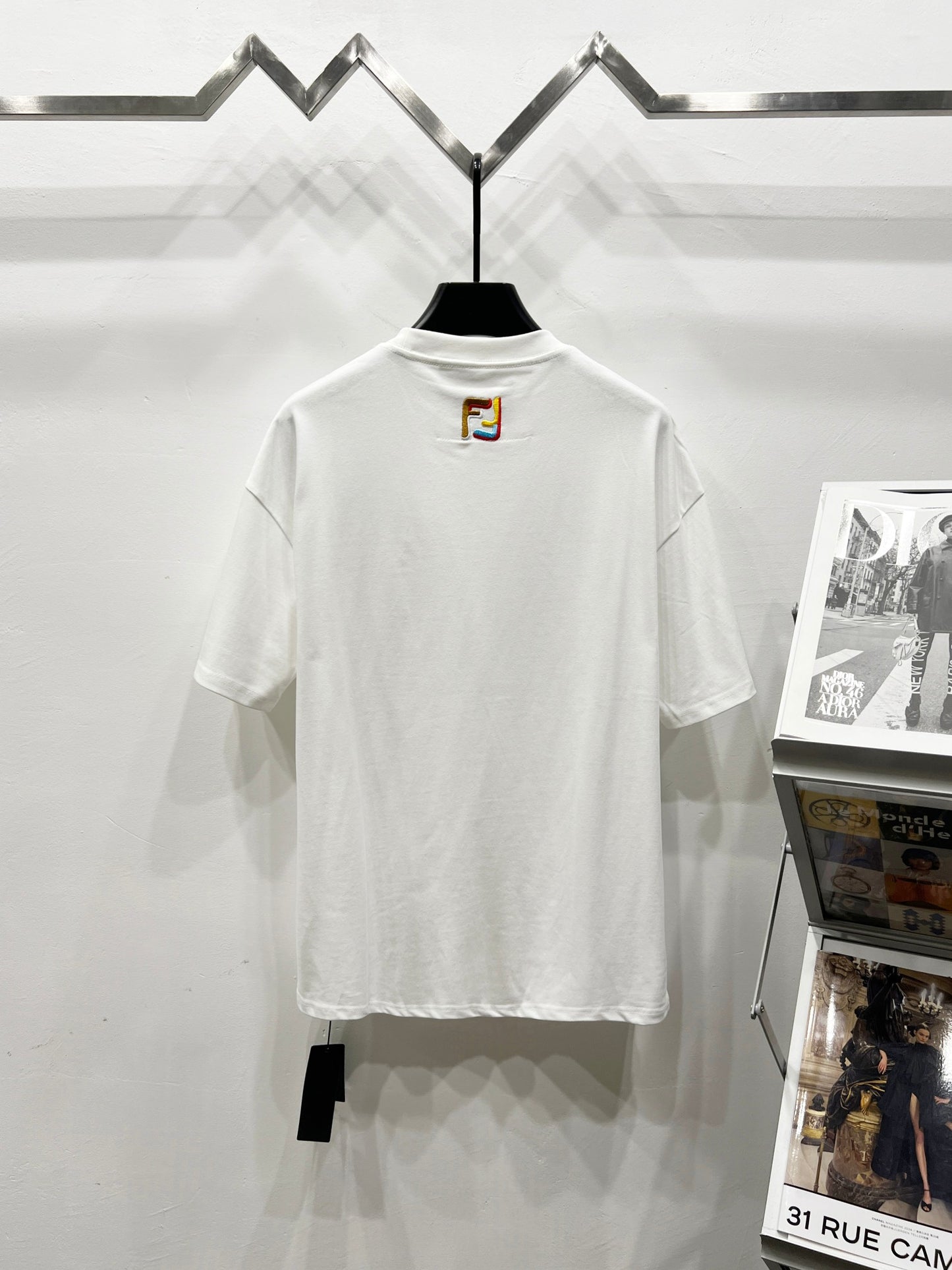 Fendi Embroidered Zipper Pocket T-Shirt – 2025SS