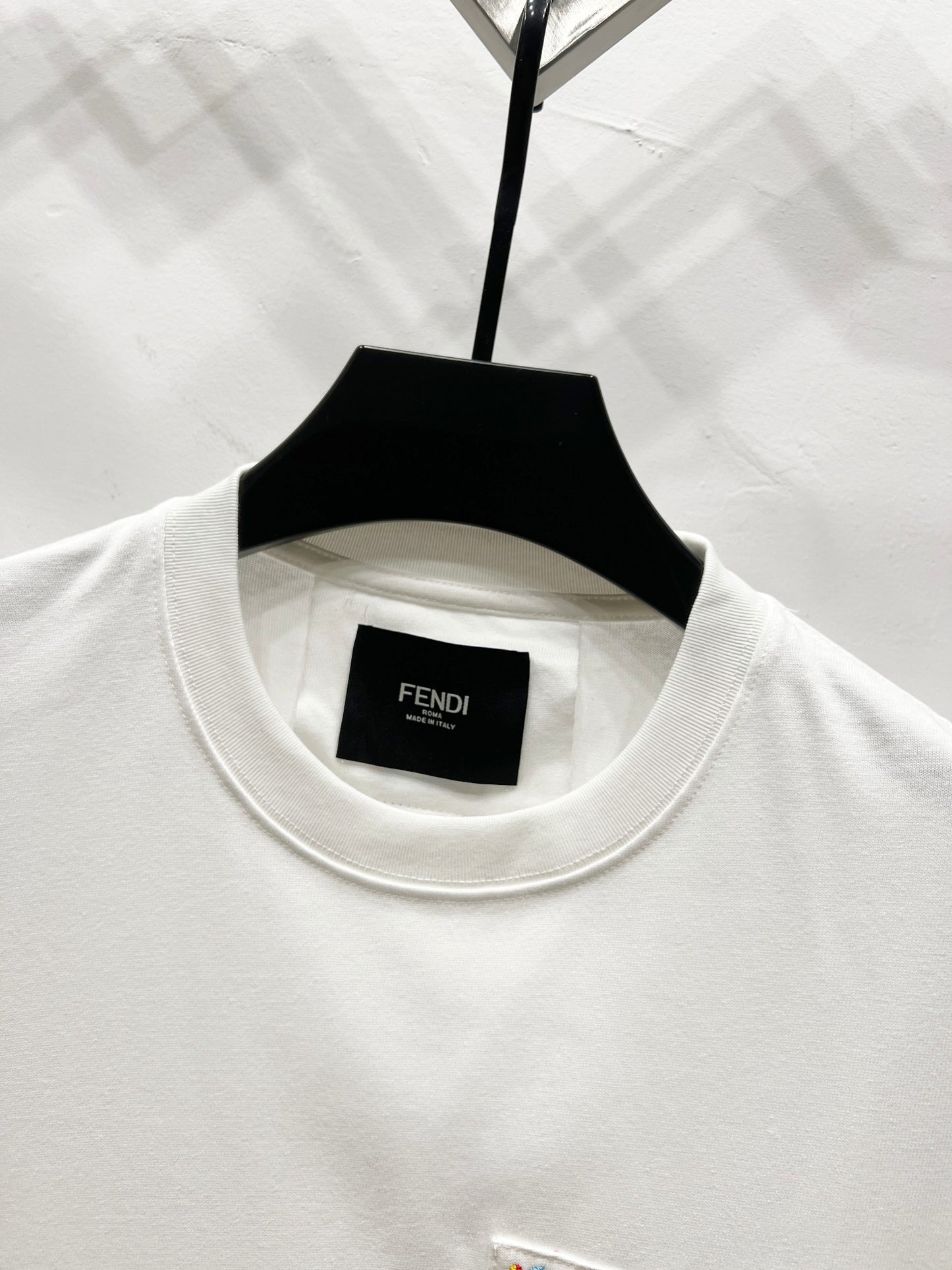 Fendi Embroidered Zipper Pocket T-Shirt – 2025SS
