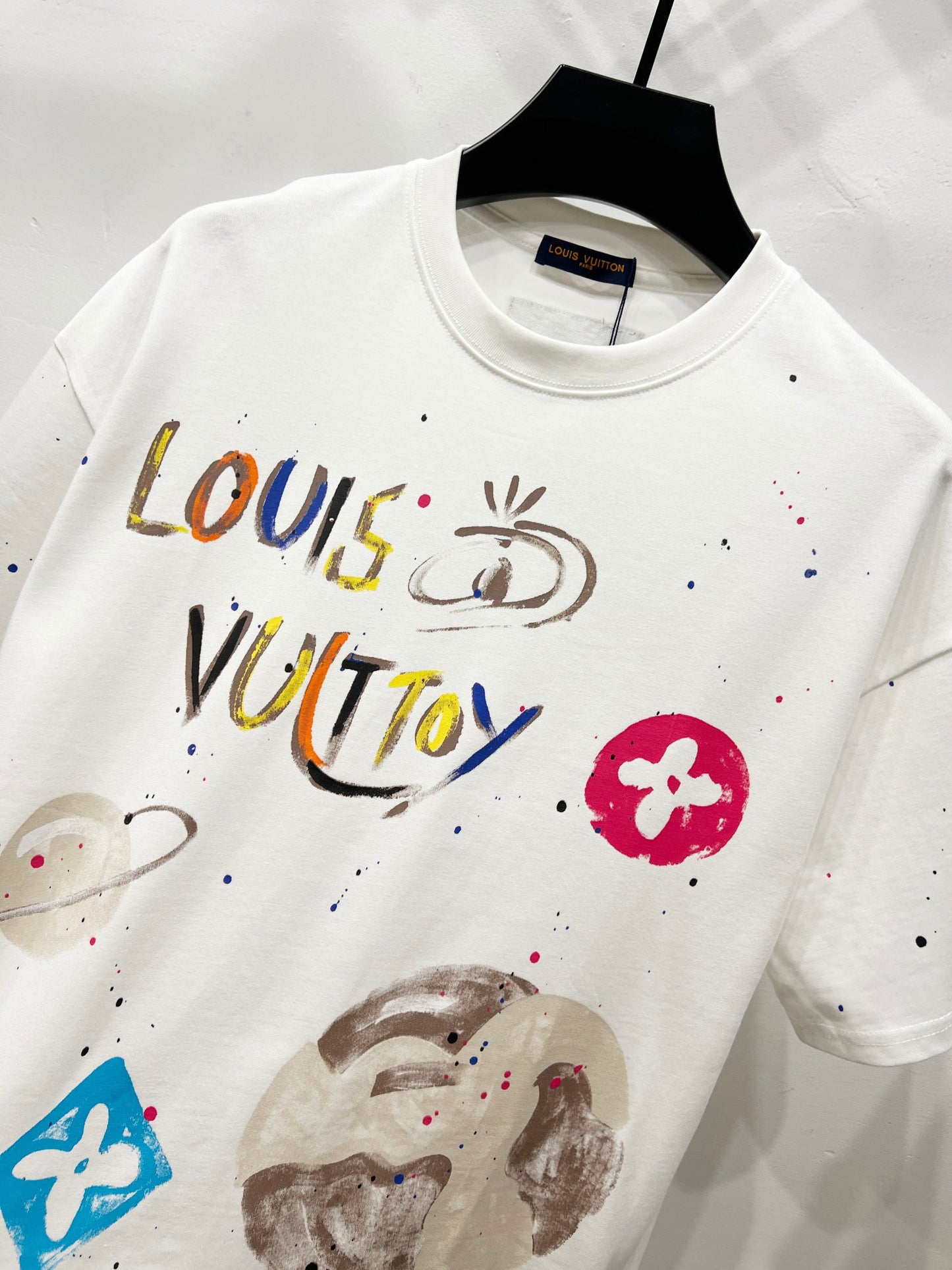 Louis Vuitton Universe Graffiti Paint Splatter T-Shirt – 2025SS