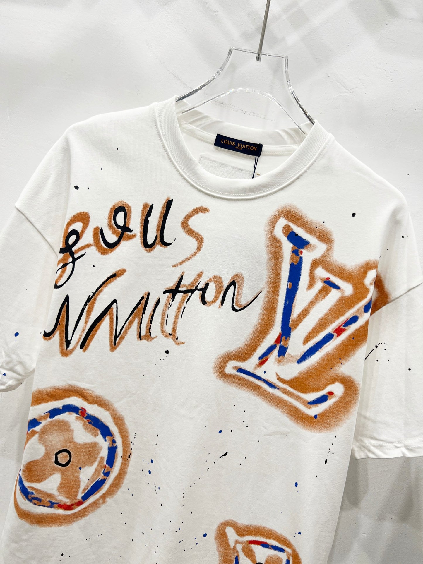 Louis Vuitton Colorful Graffiti Logo T-Shirt – 2025 Summer Collection