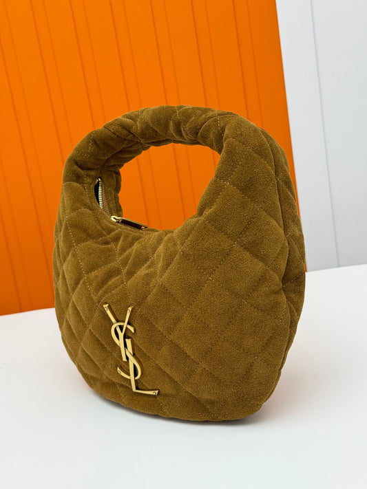 ICARE Baby Suede Crescent Bag