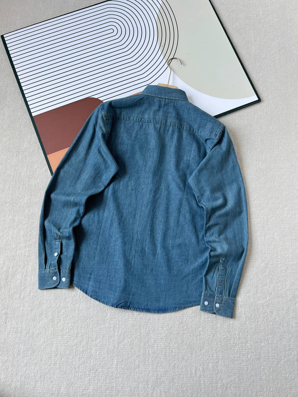 Ralph Lauren Washed Denim Shirt with Embroidered Logo