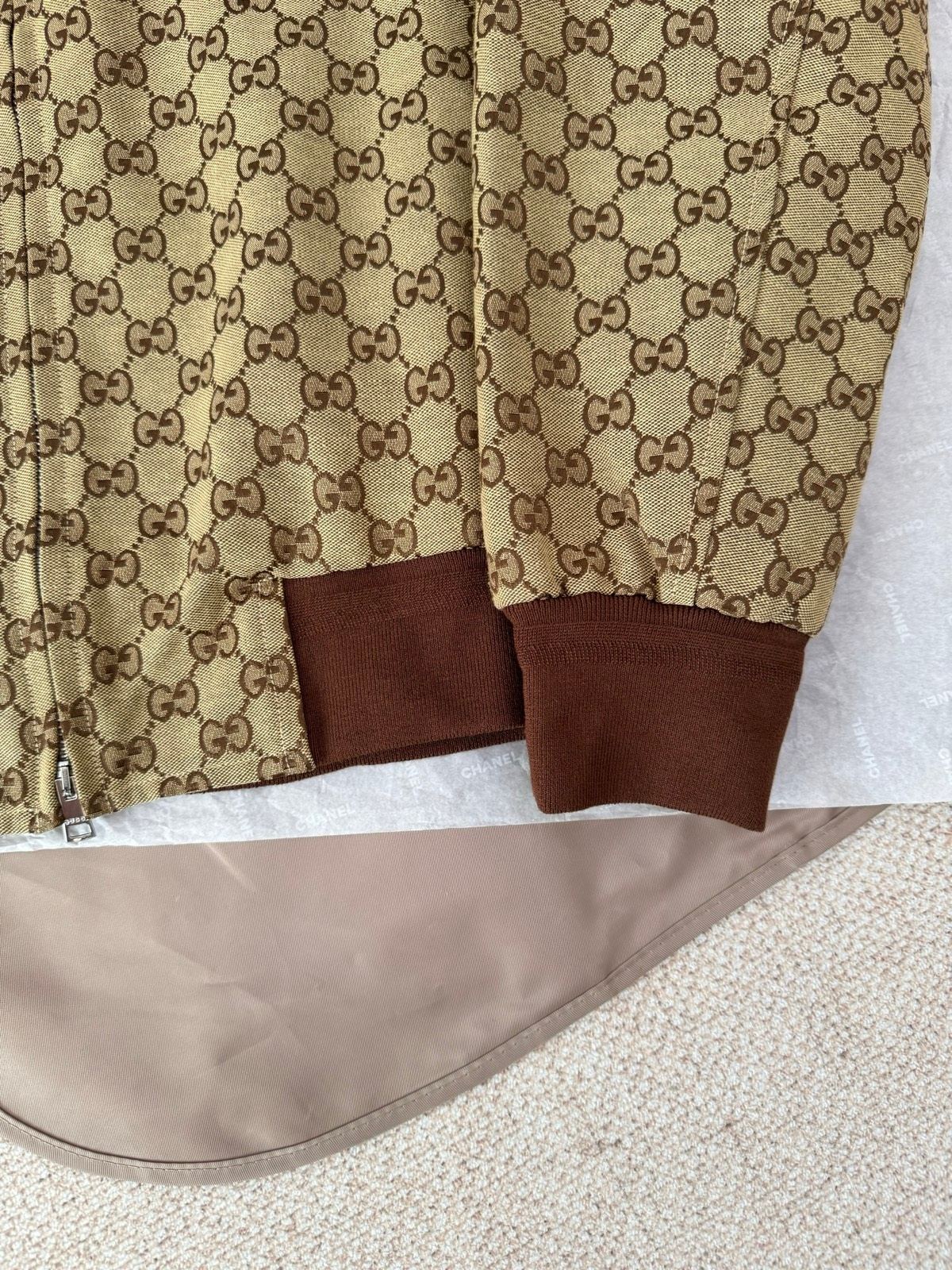 Gucci Double G Jacquard Canvas Bomber Jacket – FW25