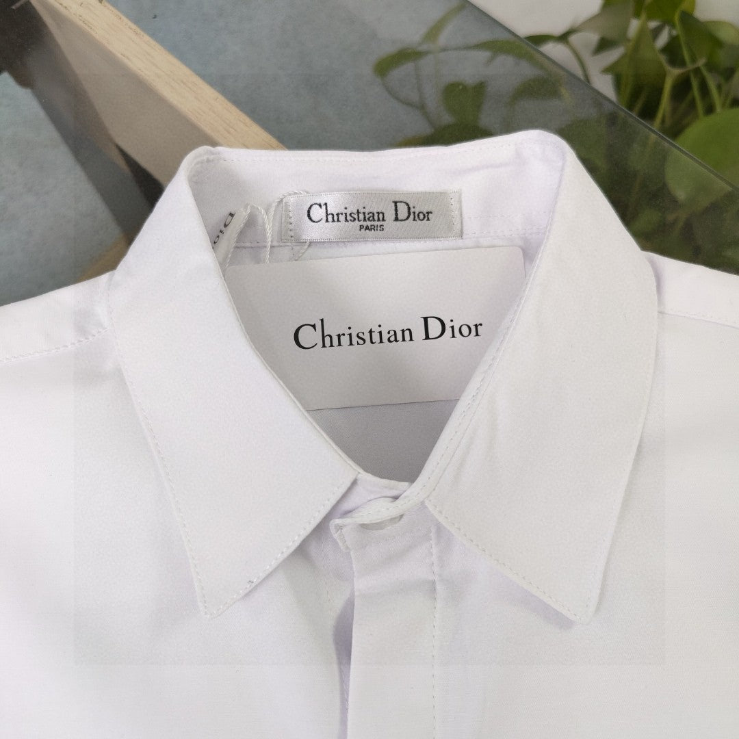 Dior Pocket Logo Embroidered Casual Shirt – 2025