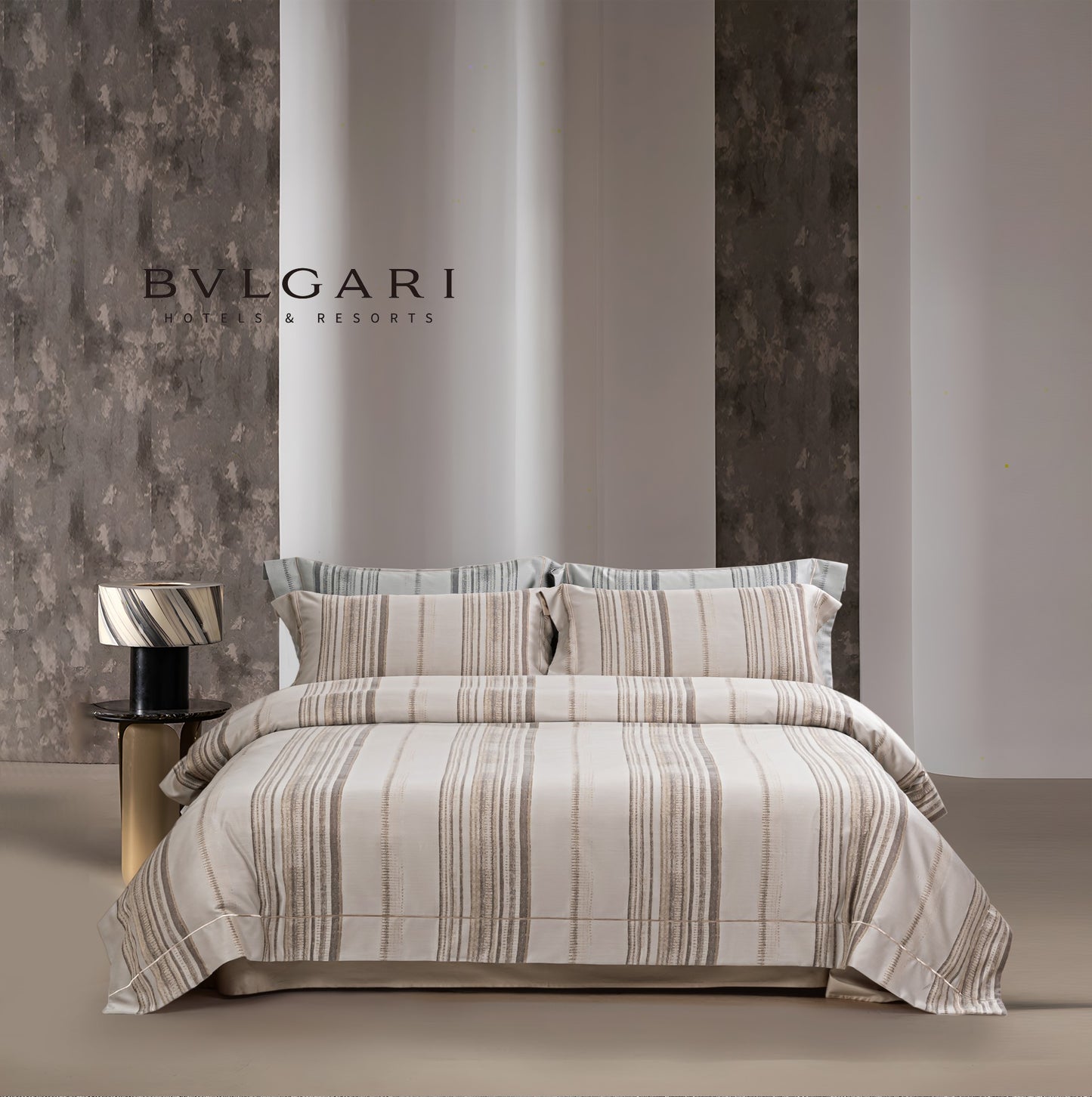 Hotel Grand Pima Cotton & Silk Jacquard Four-Piece Bedding Set