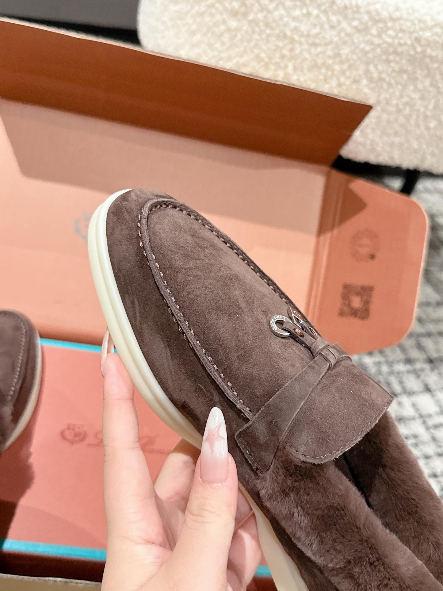 Loro Piana Classic Fur-Lined Loafers