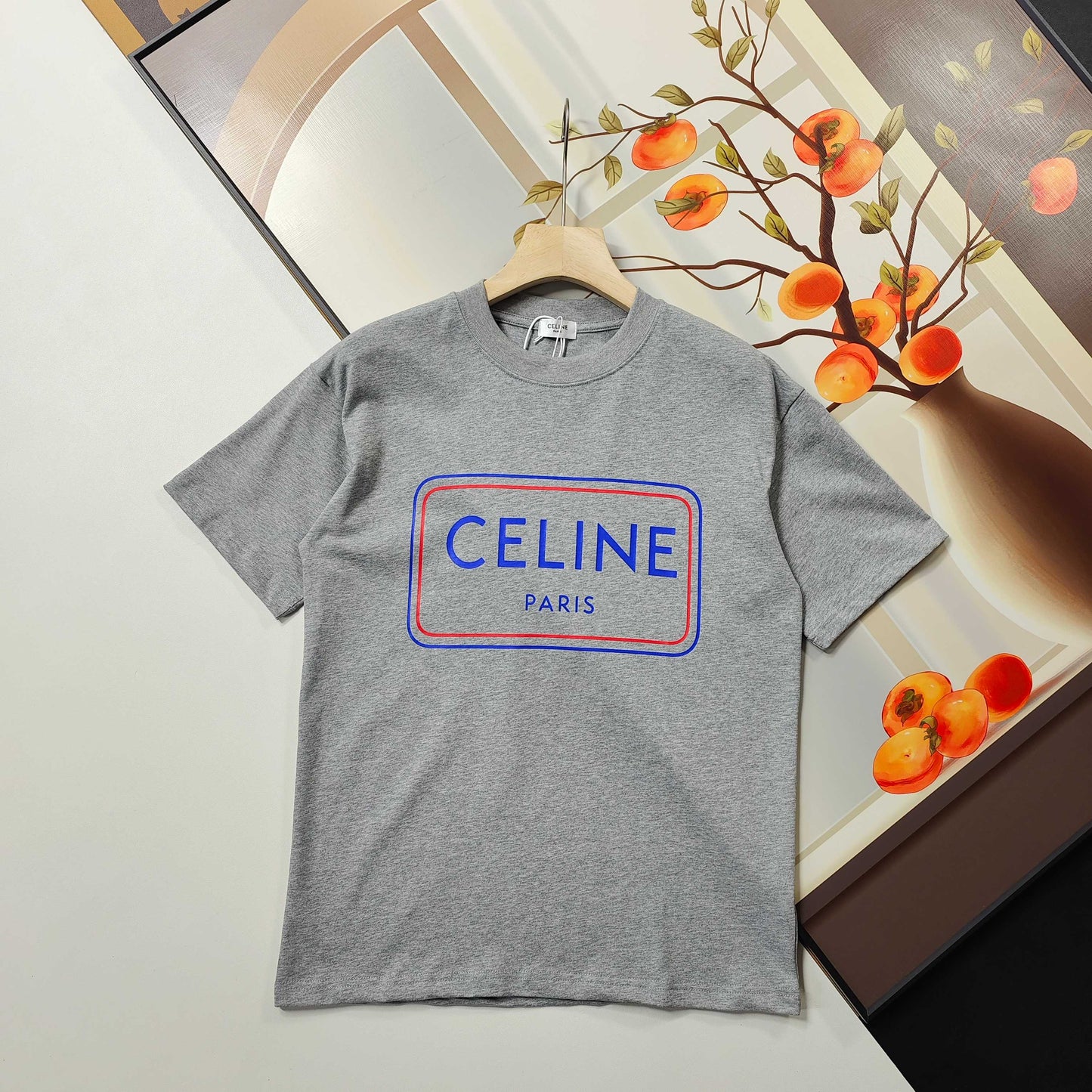 Celine Logo Print Cotton T-Shirt – Early Summer Collection – 2026SS
