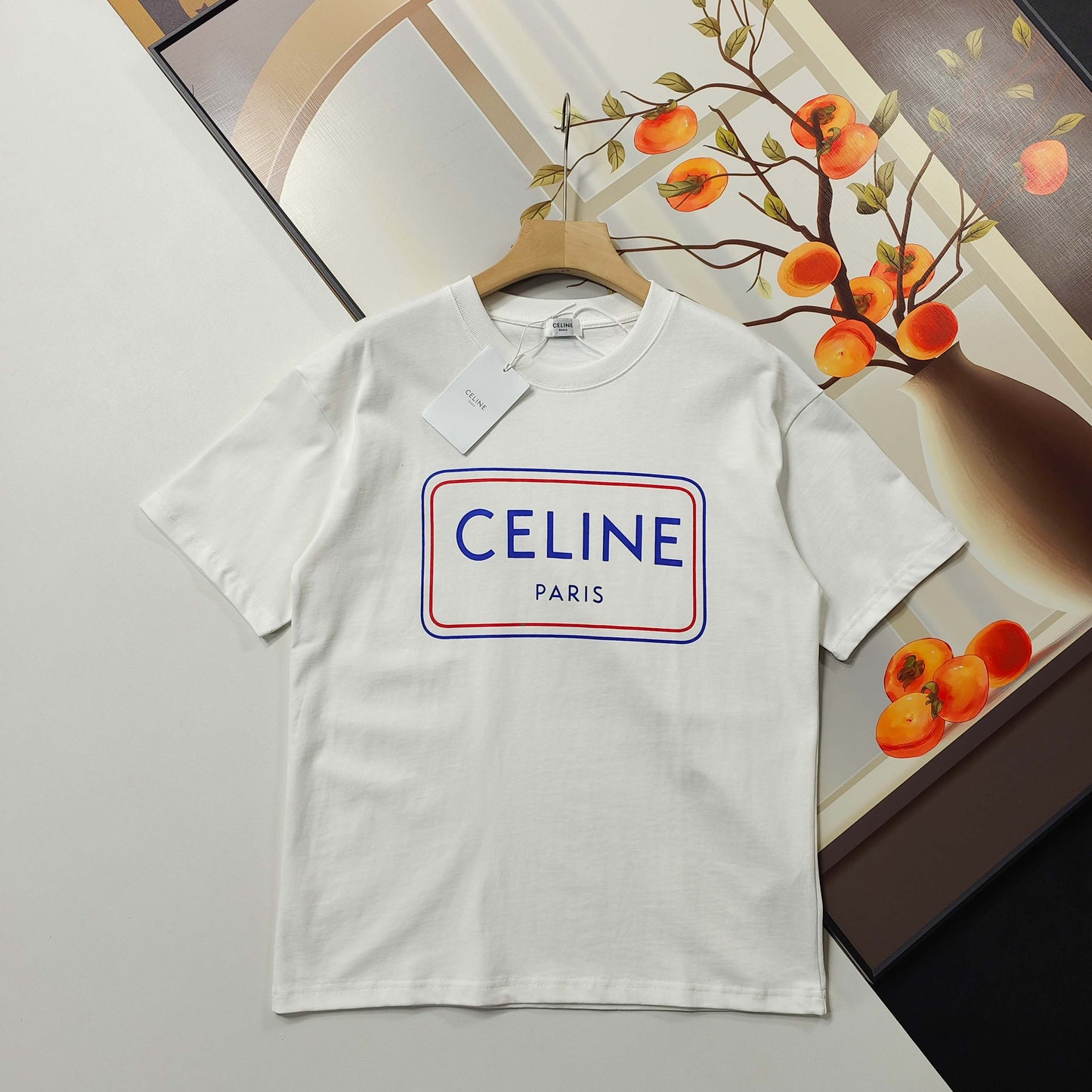 Celine Logo Print Cotton T-Shirt – Early Summer Collection – 2026SS