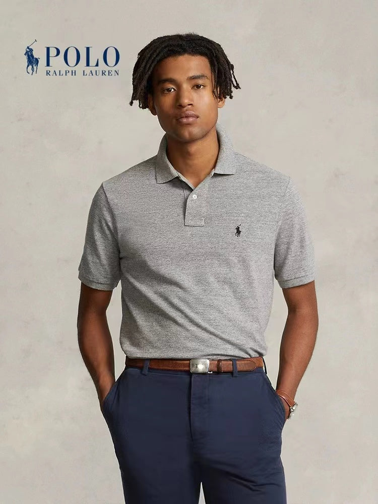 Ralph Lauren Men's Pure Cotton Business Casual Polo Shirt – Summer Collection