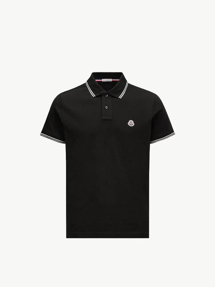 Moncler Classic Logo Cotton Piqué Polo Shirt