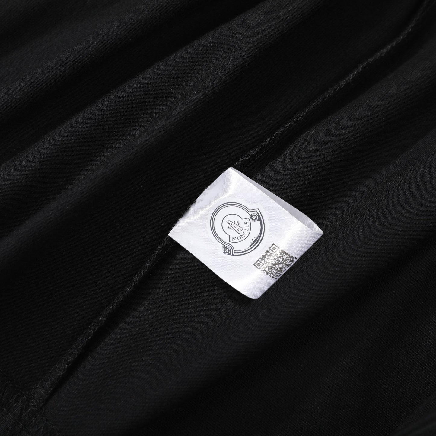 Moncler Woven Embroidered Logo Cotton T-Shirt