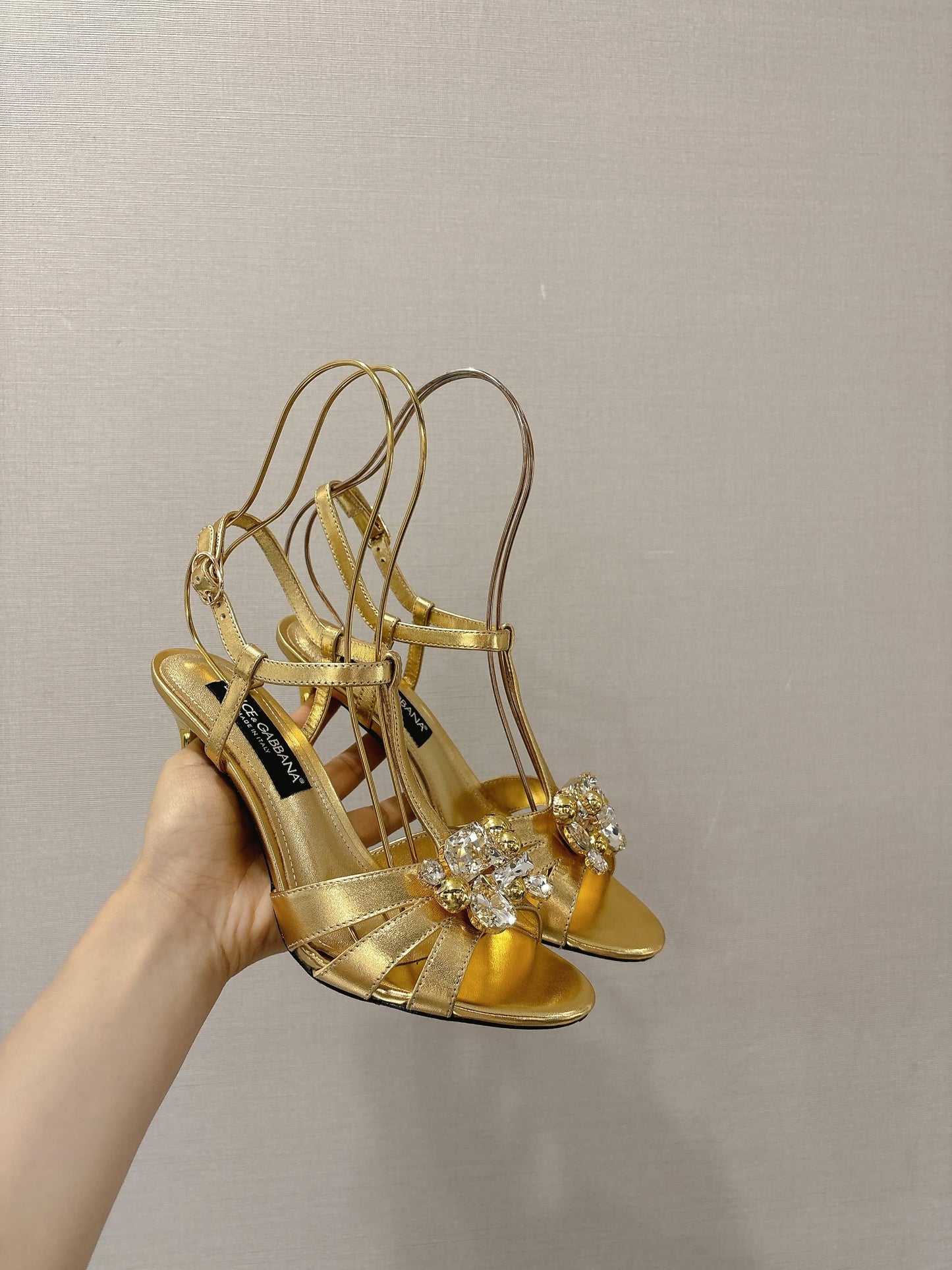 Dolce & Gabbana Rhinestone Heeled Sandals