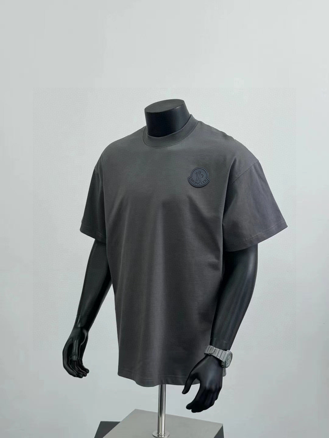 Moncler Leather Patch Heavyweight Cotton T-Shirt