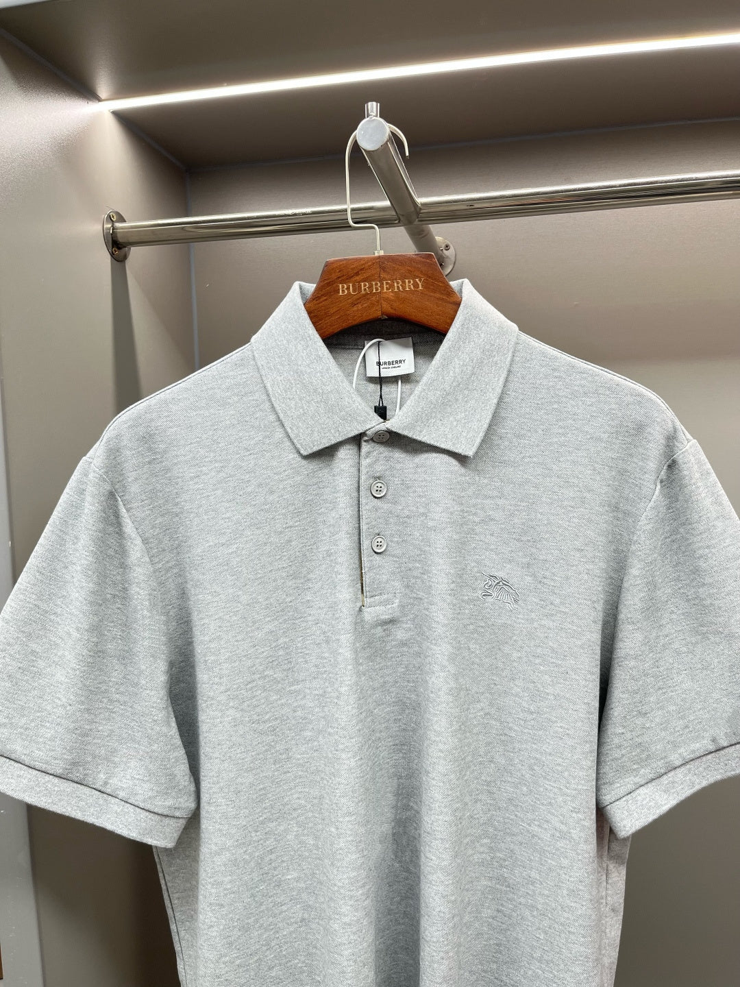 Burberry Warhorse Embroidered Piqué Cotton Polo Shirt