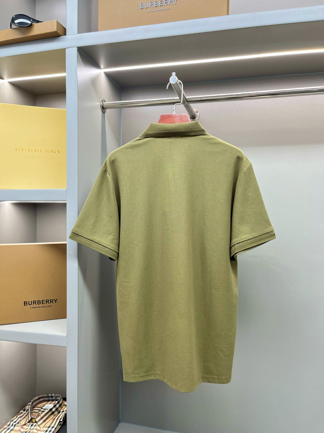 Burberry Knight Embroidered Piqué Cotton Polo Shirt – 2025 Spring/Summer Collection