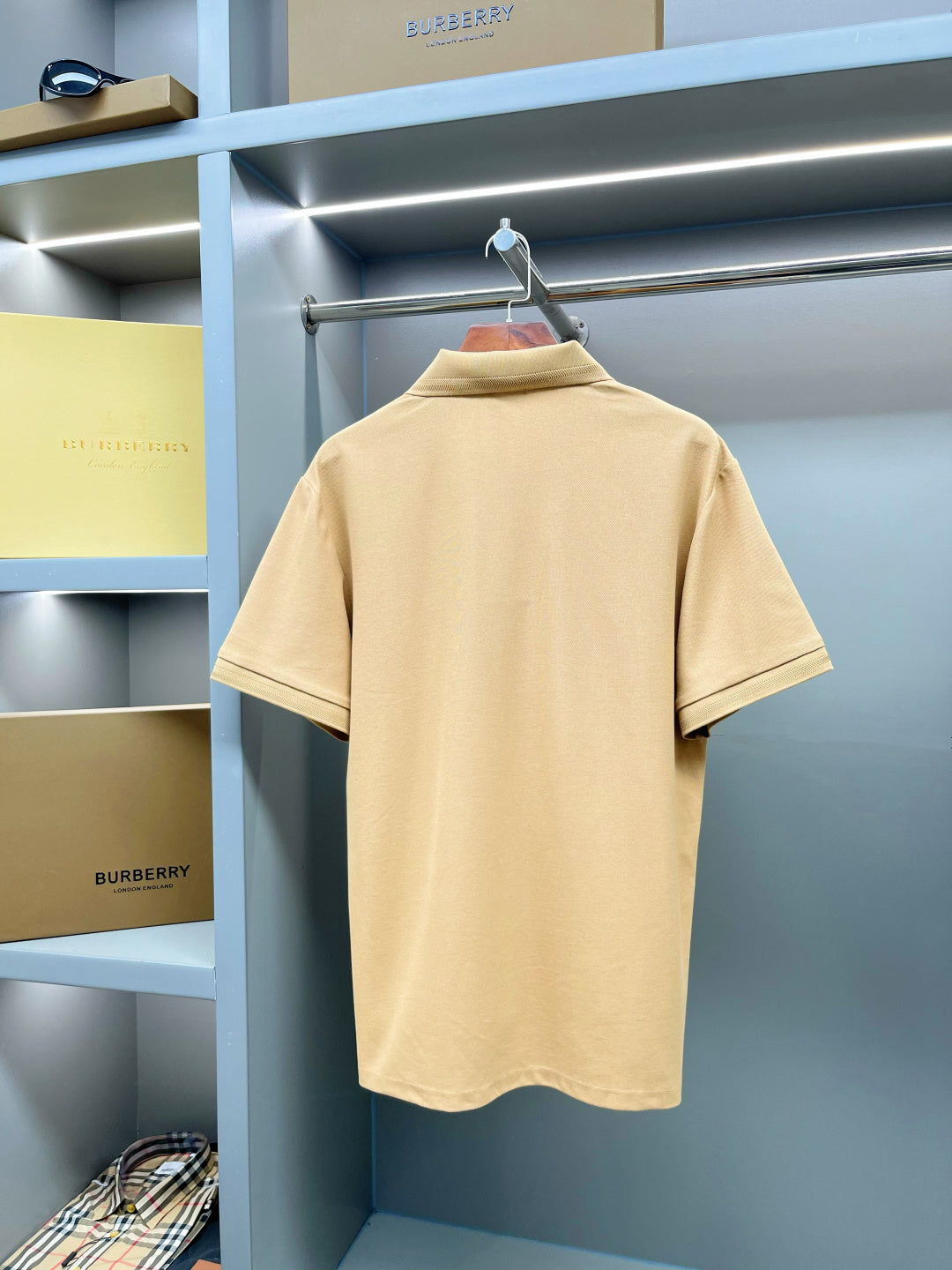 Burberry Knight Embroidered Piqué Cotton Polo Shirt – 2025 Spring/Summer Collection