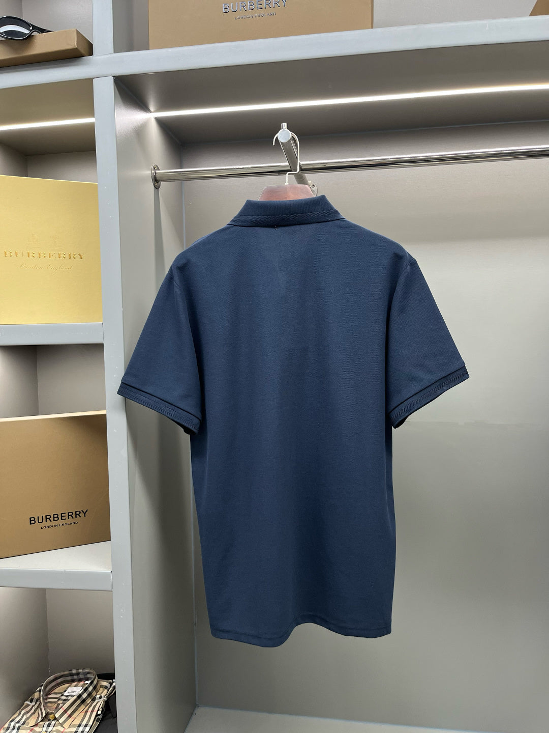 Burberry Knight Embroidered Piqué Cotton Polo Shirt – 2025 Spring/Summer Collection