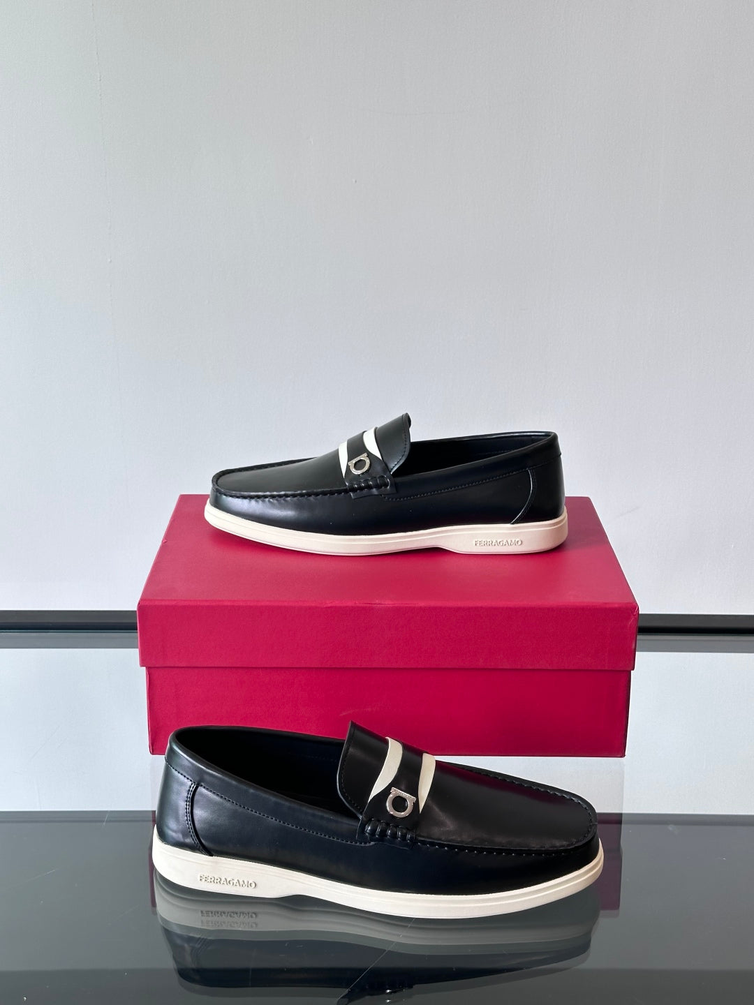 Ferragamo Men's Imported Calfskin Driving Shoes