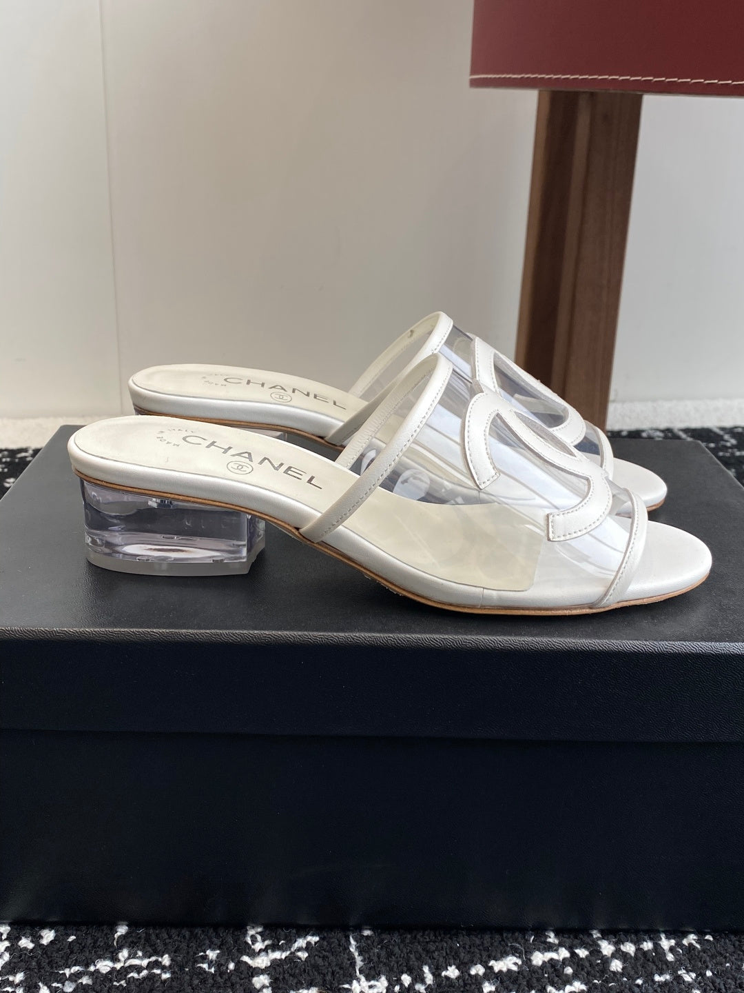 Chanel PVC Transparent Double C Heeled Slides – Spring/Summer Collection – 25SS