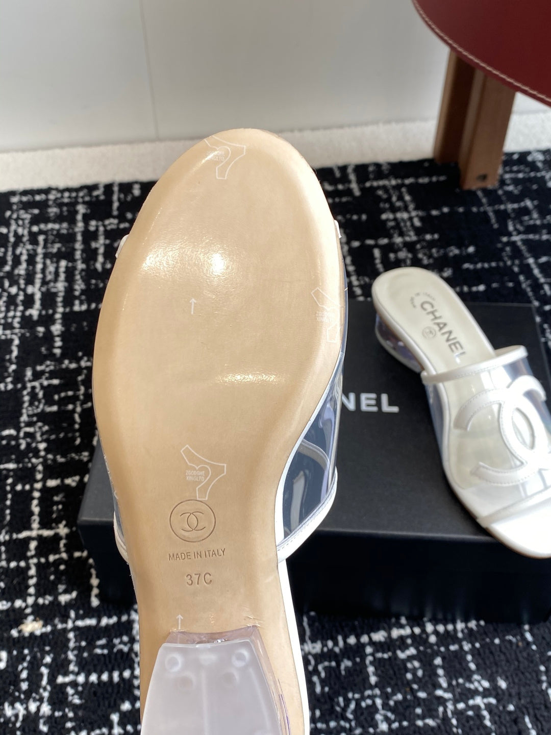 Chanel PVC Transparent Double C Heeled Slides – Spring/Summer Collection – 25SS