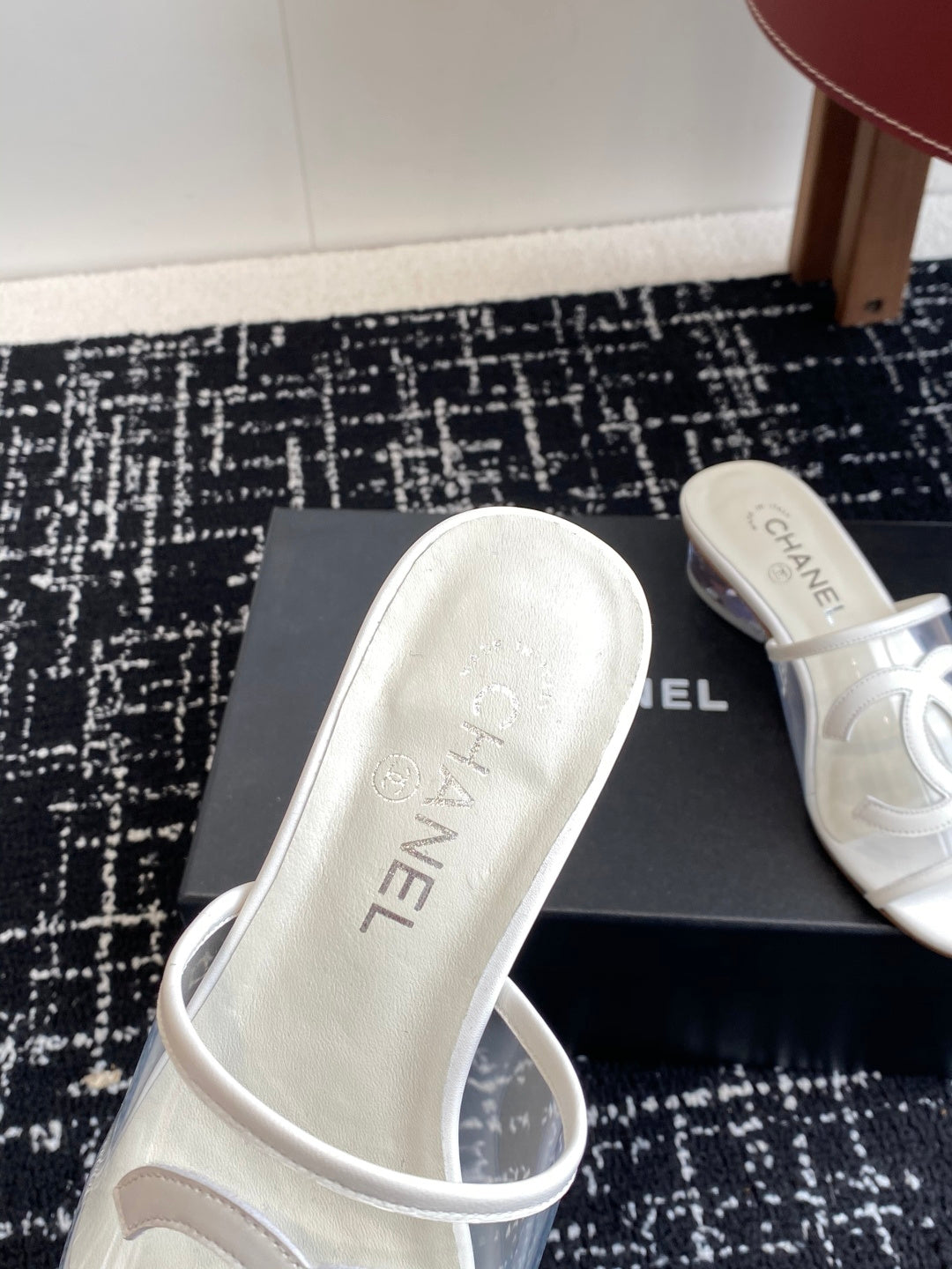 Chanel PVC Transparent Double C Heeled Slides – Spring/Summer Collection – 25SS