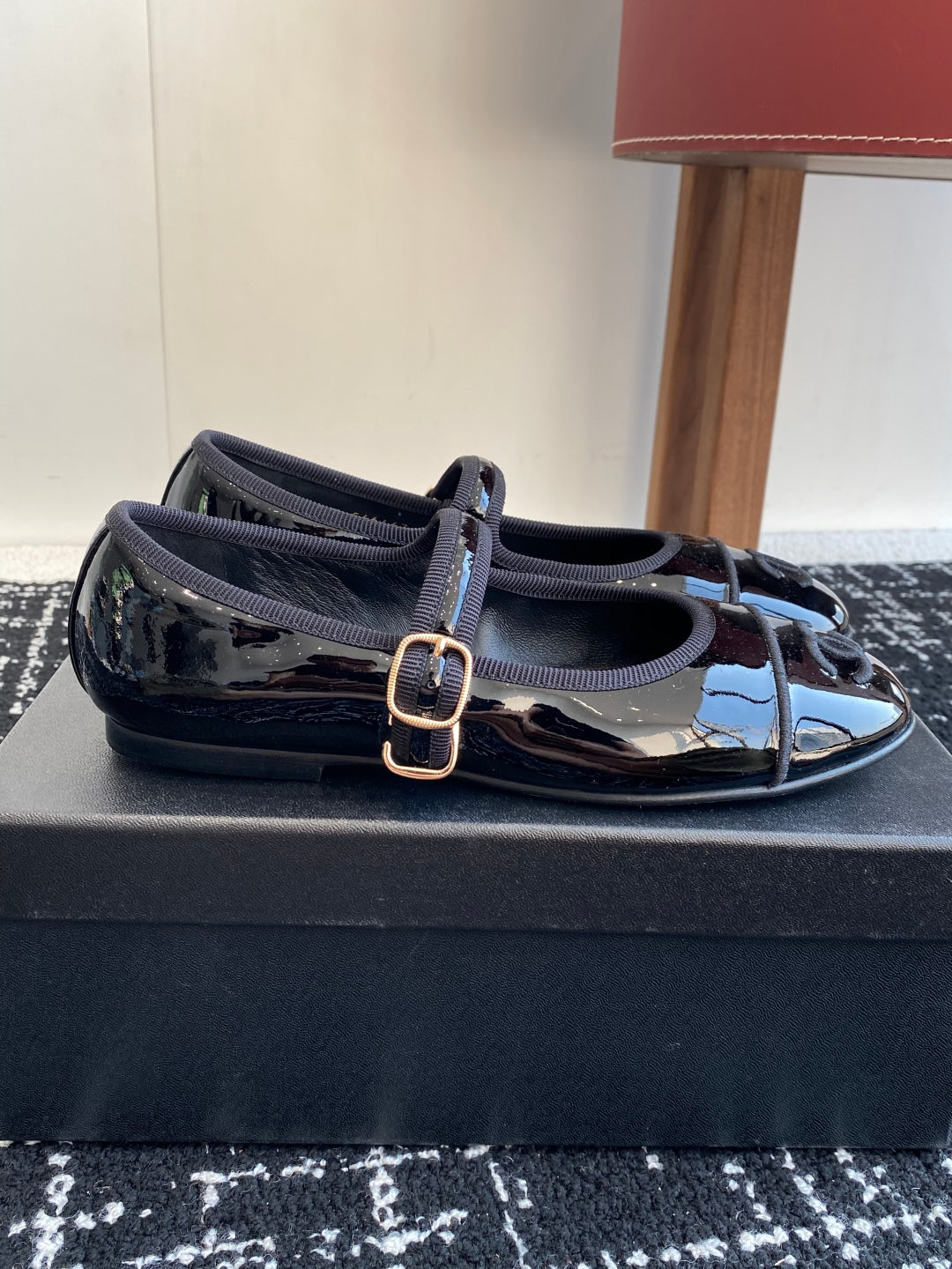 Chanel 25SS Embroidered Double C Mary Jane Ballet Flats