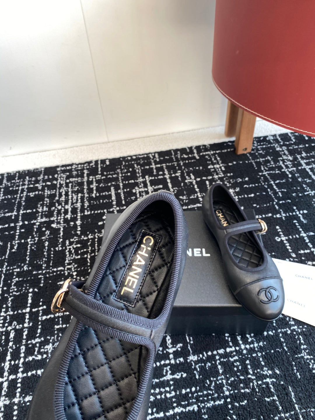 Chanel 25SS Embroidered Double C Mary Jane Ballet Flats
