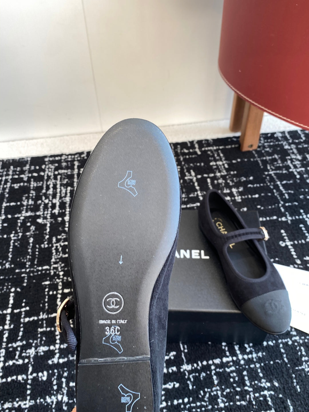 Chanel 25SS Embroidered Double C Mary Jane Ballet Flats